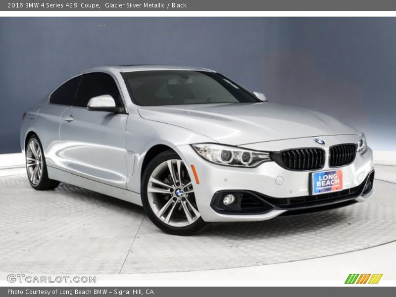 Glacier Silver Metallic / Black 2016 BMW 4 Series 428i Coupe