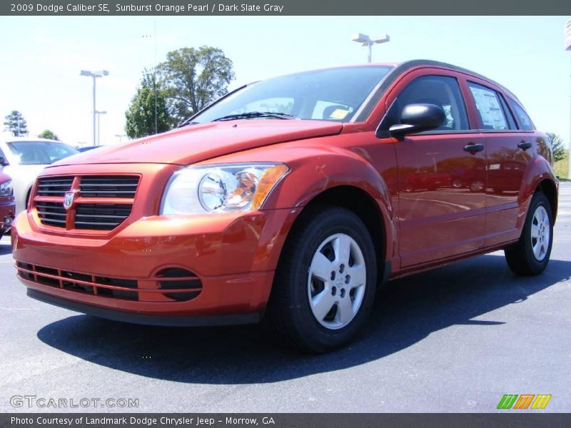 Sunburst Orange Pearl / Dark Slate Gray 2009 Dodge Caliber SE