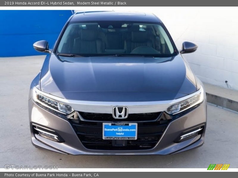 Modern Steel Metallic / Black 2019 Honda Accord EX-L Hybrid Sedan