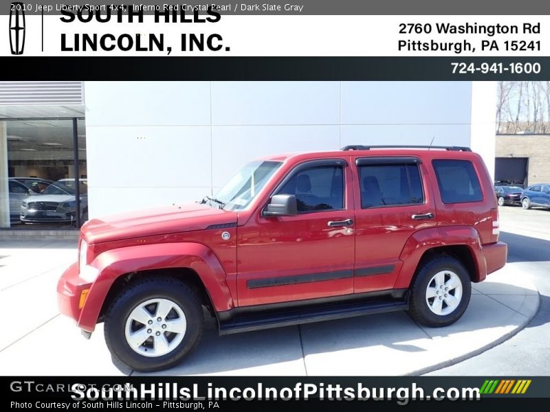Inferno Red Crystal Pearl / Dark Slate Gray 2010 Jeep Liberty Sport 4x4