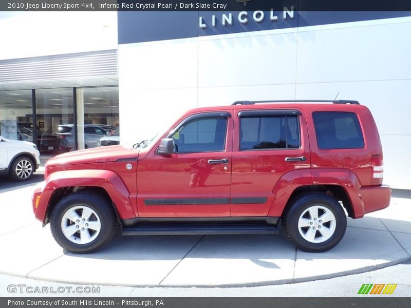 Inferno Red Crystal Pearl / Dark Slate Gray 2010 Jeep Liberty Sport 4x4