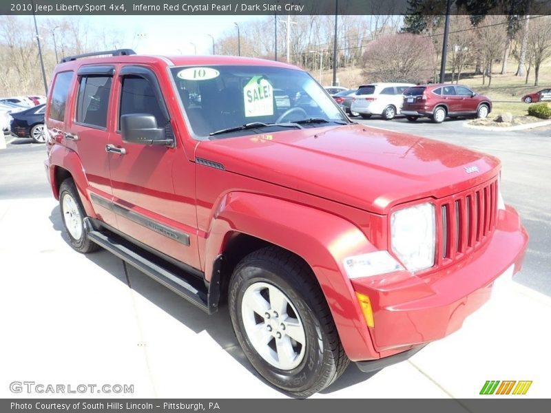 Inferno Red Crystal Pearl / Dark Slate Gray 2010 Jeep Liberty Sport 4x4