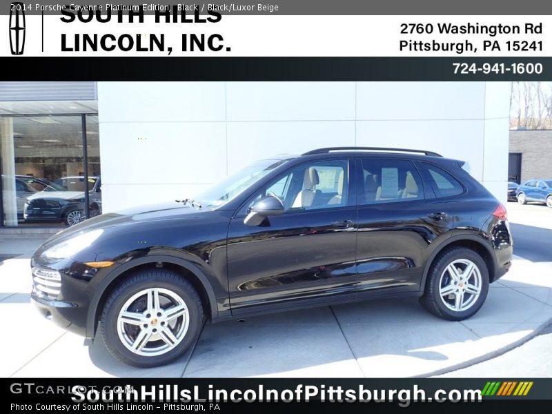 Black / Black/Luxor Beige 2014 Porsche Cayenne Platinum Edition