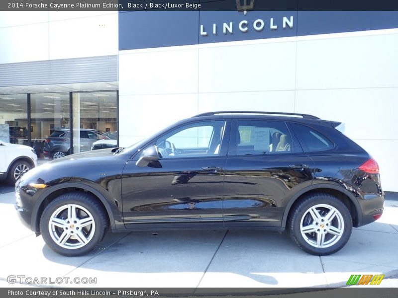 Black / Black/Luxor Beige 2014 Porsche Cayenne Platinum Edition