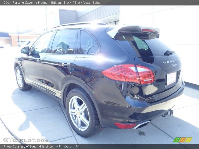 Black / Black/Luxor Beige 2014 Porsche Cayenne Platinum Edition