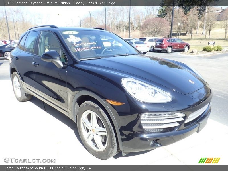 Black / Black/Luxor Beige 2014 Porsche Cayenne Platinum Edition