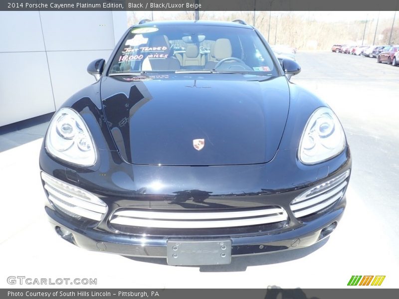 Black / Black/Luxor Beige 2014 Porsche Cayenne Platinum Edition