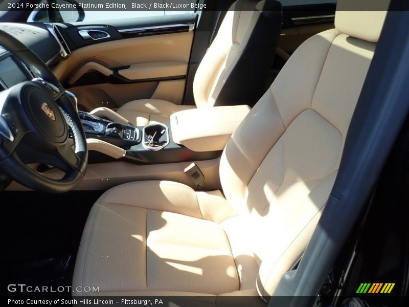 Black / Black/Luxor Beige 2014 Porsche Cayenne Platinum Edition