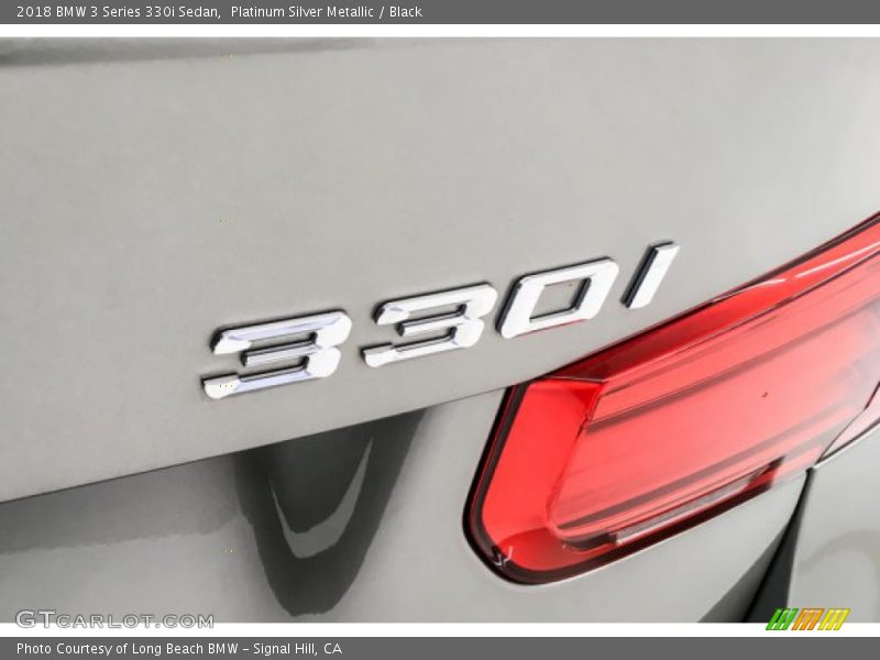 Platinum Silver Metallic / Black 2018 BMW 3 Series 330i Sedan
