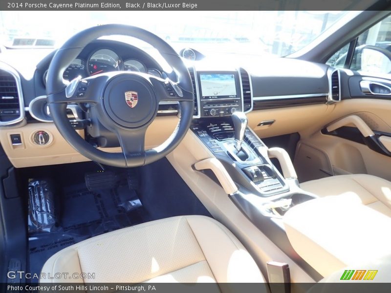 Black / Black/Luxor Beige 2014 Porsche Cayenne Platinum Edition