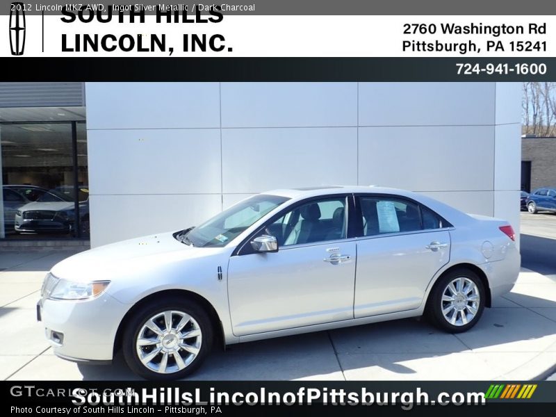 Ingot Silver Metallic / Dark Charcoal 2012 Lincoln MKZ AWD