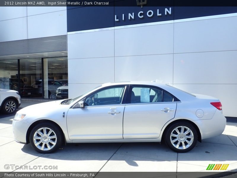 Ingot Silver Metallic / Dark Charcoal 2012 Lincoln MKZ AWD