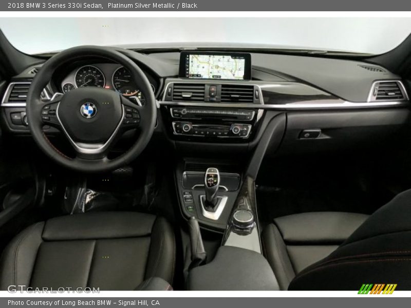 Platinum Silver Metallic / Black 2018 BMW 3 Series 330i Sedan
