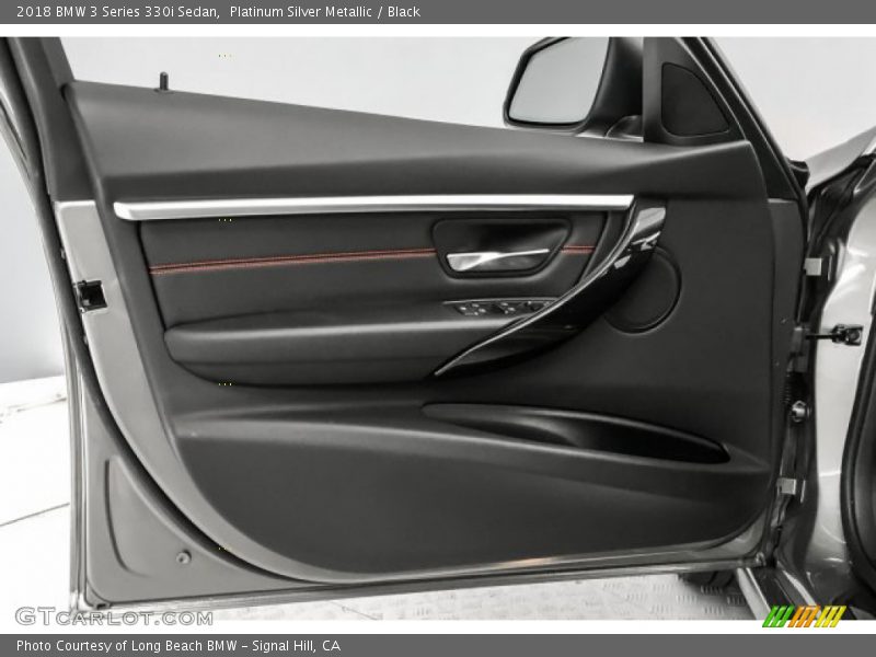 Platinum Silver Metallic / Black 2018 BMW 3 Series 330i Sedan