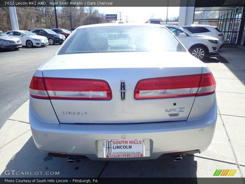 Ingot Silver Metallic / Dark Charcoal 2012 Lincoln MKZ AWD