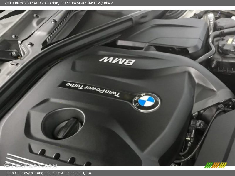 Platinum Silver Metallic / Black 2018 BMW 3 Series 330i Sedan