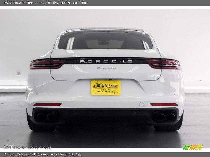 White / Black/Luxor Beige 2018 Porsche Panamera 4