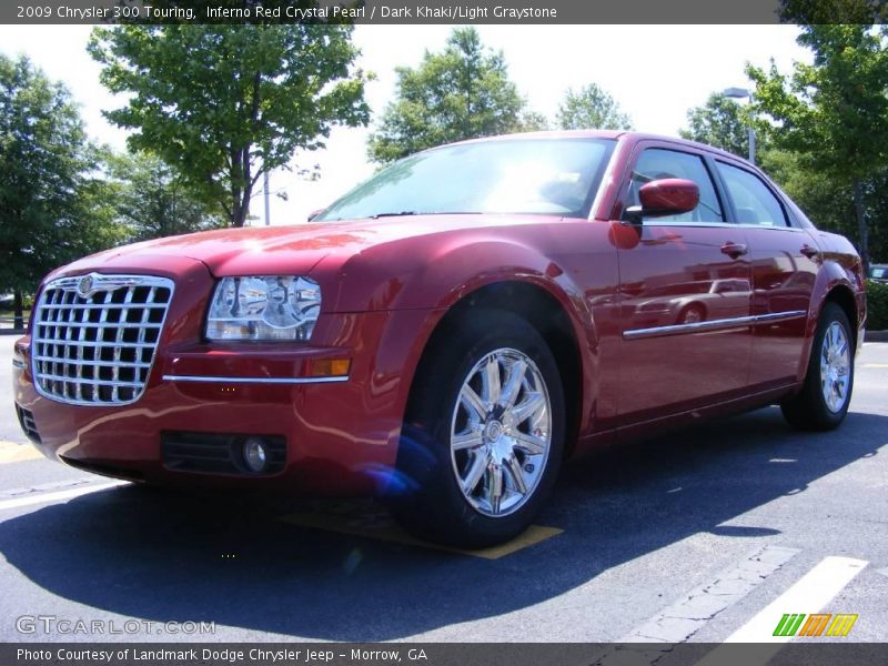 Inferno Red Crystal Pearl / Dark Khaki/Light Graystone 2009 Chrysler 300 Touring