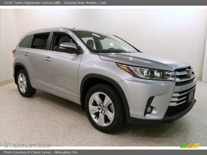 Celestial Silver Metallic / Ash 2018 Toyota Highlander Limited AWD