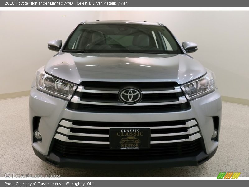 Celestial Silver Metallic / Ash 2018 Toyota Highlander Limited AWD