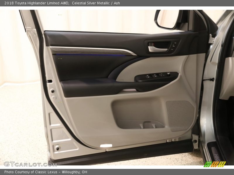 Celestial Silver Metallic / Ash 2018 Toyota Highlander Limited AWD