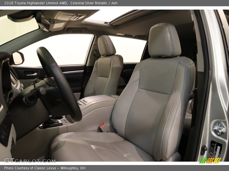 Celestial Silver Metallic / Ash 2018 Toyota Highlander Limited AWD