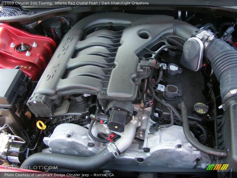 Inferno Red Crystal Pearl / Dark Khaki/Light Graystone 2009 Chrysler 300 Touring