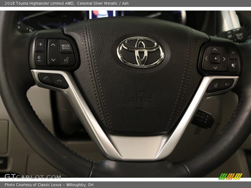 Celestial Silver Metallic / Ash 2018 Toyota Highlander Limited AWD