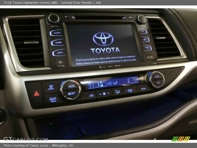 Celestial Silver Metallic / Ash 2018 Toyota Highlander Limited AWD
