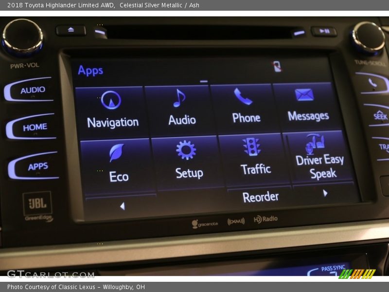 Celestial Silver Metallic / Ash 2018 Toyota Highlander Limited AWD