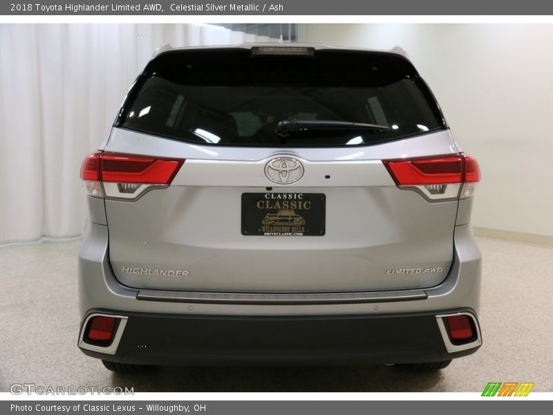 Celestial Silver Metallic / Ash 2018 Toyota Highlander Limited AWD