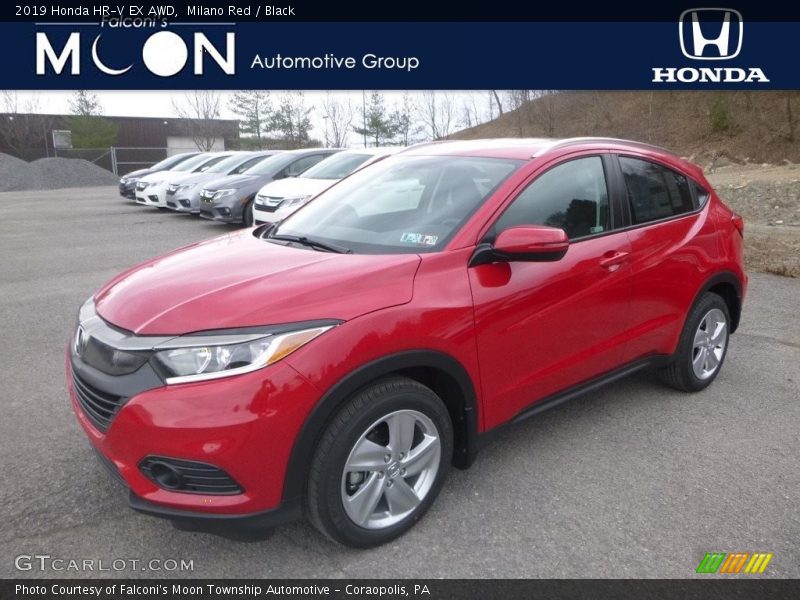 Milano Red / Black 2019 Honda HR-V EX AWD