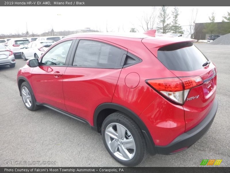 Milano Red / Black 2019 Honda HR-V EX AWD