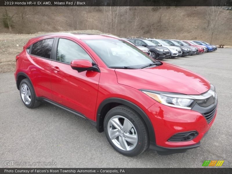 Milano Red / Black 2019 Honda HR-V EX AWD