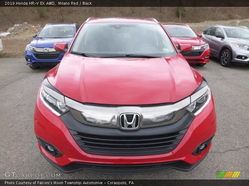 Milano Red / Black 2019 Honda HR-V EX AWD