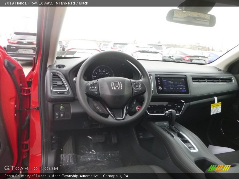 Milano Red / Black 2019 Honda HR-V EX AWD
