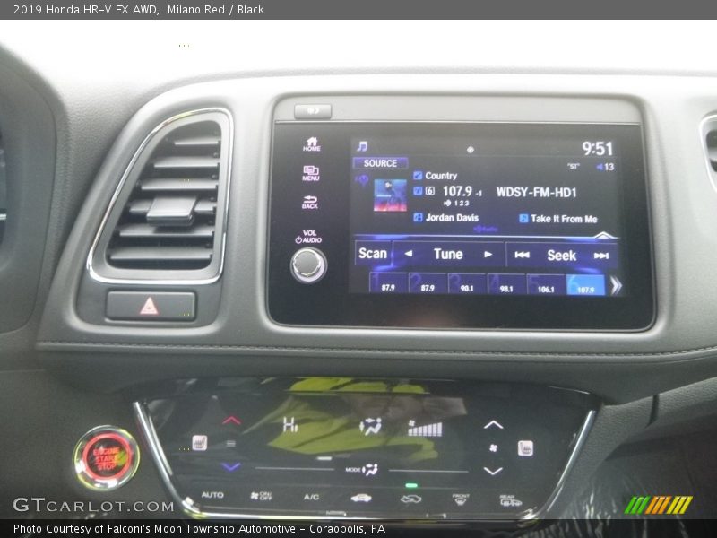Milano Red / Black 2019 Honda HR-V EX AWD