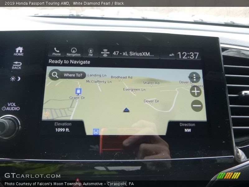 White Diamond Pearl / Black 2019 Honda Passport Touring AWD