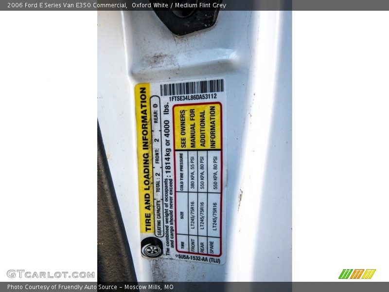 Oxford White / Medium Flint Grey 2006 Ford E Series Van E350 Commercial