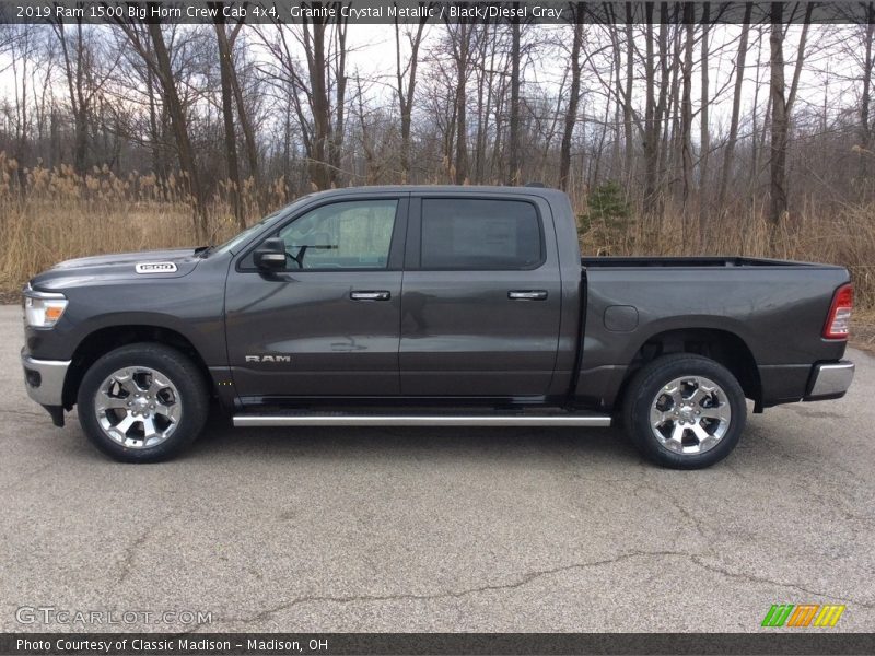 Granite Crystal Metallic / Black/Diesel Gray 2019 Ram 1500 Big Horn Crew Cab 4x4