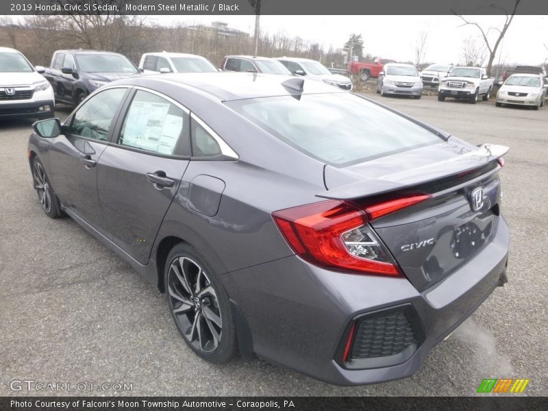 Modern Steel Metallic / Black 2019 Honda Civic Si Sedan