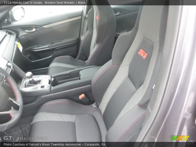 Modern Steel Metallic / Black 2019 Honda Civic Si Sedan