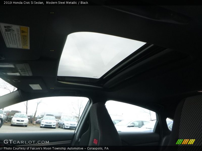 Modern Steel Metallic / Black 2019 Honda Civic Si Sedan