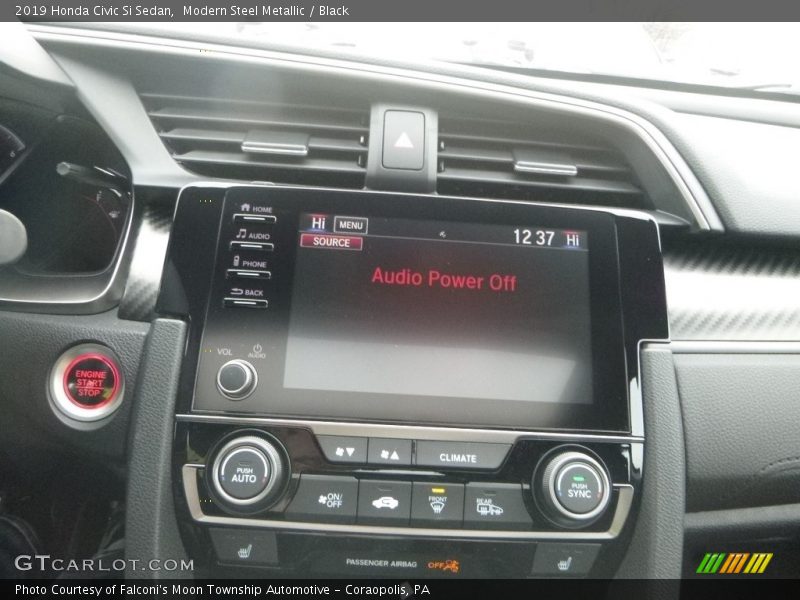 Modern Steel Metallic / Black 2019 Honda Civic Si Sedan