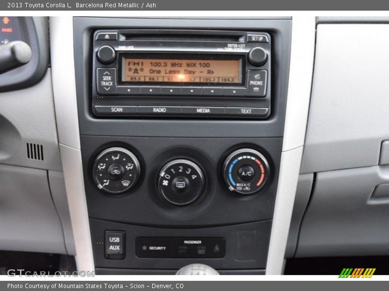 Barcelona Red Metallic / Ash 2013 Toyota Corolla L