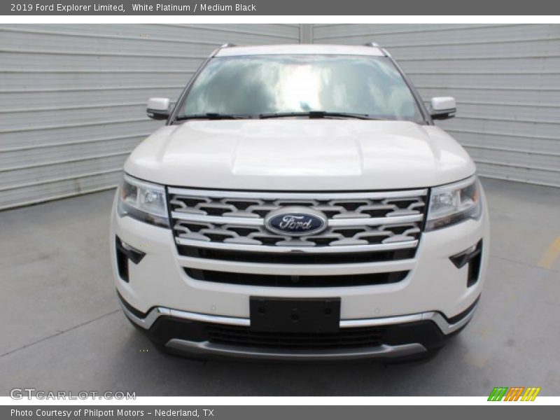 White Platinum / Medium Black 2019 Ford Explorer Limited