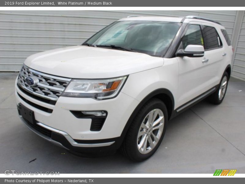 White Platinum / Medium Black 2019 Ford Explorer Limited