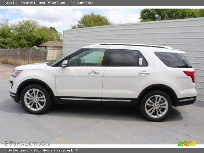 White Platinum / Medium Black 2019 Ford Explorer Limited