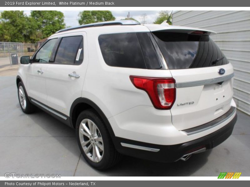 White Platinum / Medium Black 2019 Ford Explorer Limited