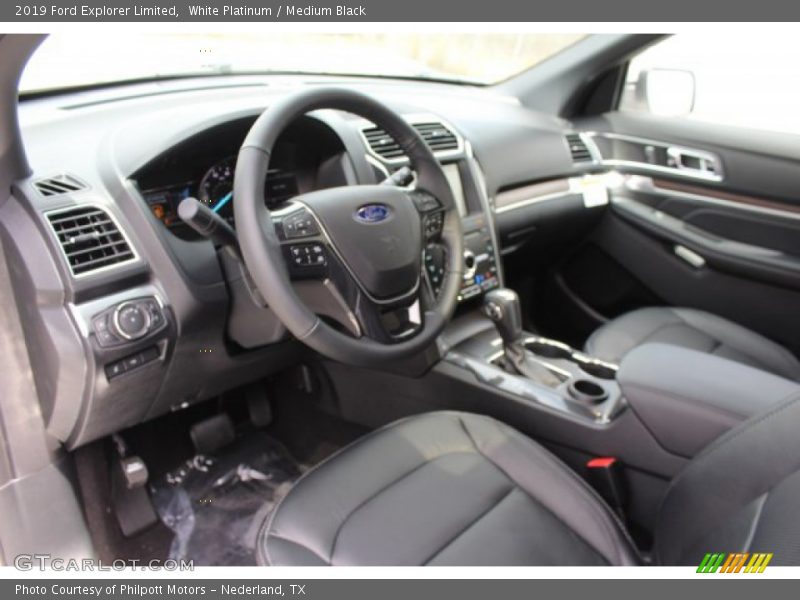White Platinum / Medium Black 2019 Ford Explorer Limited